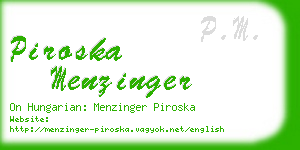 piroska menzinger business card